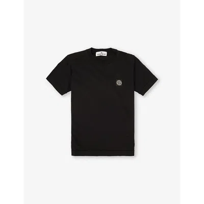 Stone Island Kids' Black Classic Short-sleeve Cotton-jersey T-shirt 2-12 Y