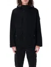 Stone Island Field Jacket Removable Hood In Black