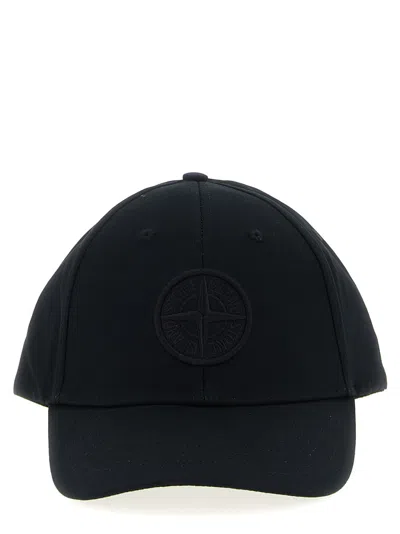 Stone Island Black Compass Embroidery Baseball Hat
