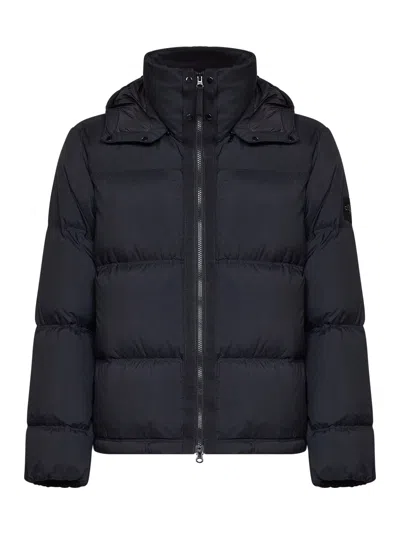 Stone Island Black Cordura Advanced Fabrics 6.6 Ripstop Nylon Hooded Down Jacket