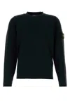 Stone Island Black Wool Sweater In Black