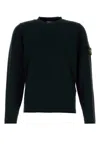 Stone Island Midnight Blue Wool Blend Sweater