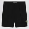 Stone Island Old Effect Cotton Cargo Bermuda Shorts Clothing In Black