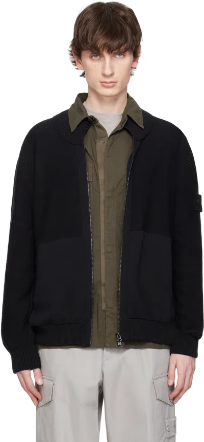 Stone Island Black Cotton Cashmere Sweatshirt In V0029 Black