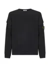 Stone Island Cotton Sweatshirt In Blue