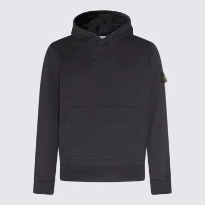 Stone Island Black Cotton Hoodie Sweatshirt