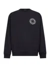 Stone Island Oversized-fit Crewneck Sweatshirt With Outline Compass Print In Black
