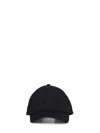 Stone Island Nylon Baseball Hat With Prominent Logo In Black