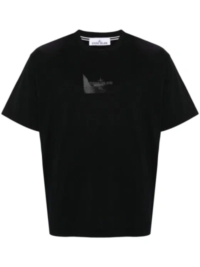 Stone Island Black Cotton Soft Jersey T-shirt