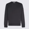 Stone Island Organic Cotton Crewneck Sweatshirt In Black