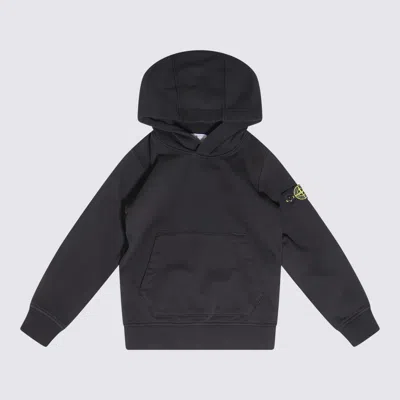 Stone Island Kids' Black Cotton Sweatshirt