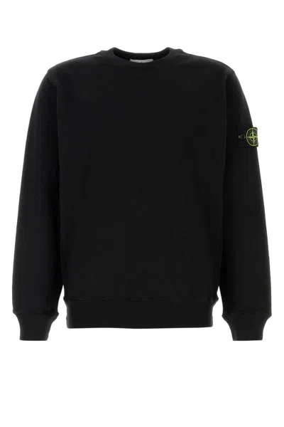 Stone Island Black Cotton Sweatshirt