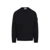 Stone Island Black Sweatshirt With Pockets And Compass Logo In Black