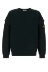 Stone Island Midnight Blue Cotton Sweatshirt In Green