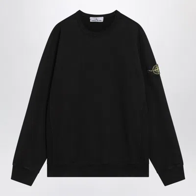 STONE ISLAND STONE ISLAND  BLACK COTTON SWEATSHIRT