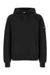 Stone Island Oversized Hoodie With Raglan Sleeves In Black