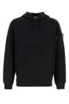 Stone Island Cotton Hoodie With Compass Logo In Black