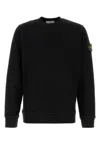 Stone Island Compass-patch Cotton Sweatshirt In Black