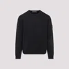 Stone Island Black Crewneck Logo Sweatshirt In Black