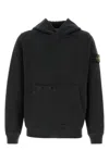 Stone Island Long-sleeved Compass Patch Hoodie In Black