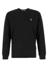 Stone Island Black Cotton T-shirt In Black