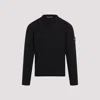 Stone Island Men's Cotton Crewneck Sweatshirt In Black