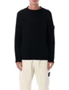 Stone Island Ghost Piece Crawneck Sweater In Black