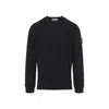 Stone Island Ribbed Crewneck Sweater With Long Sleeves In Black