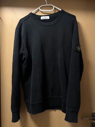 Pre-owned Stone Island Black Crewneck Sweatshirt