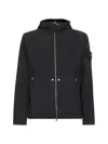 Stone Island Black Crinkle Reps R-ny Hooded Jacket In Black