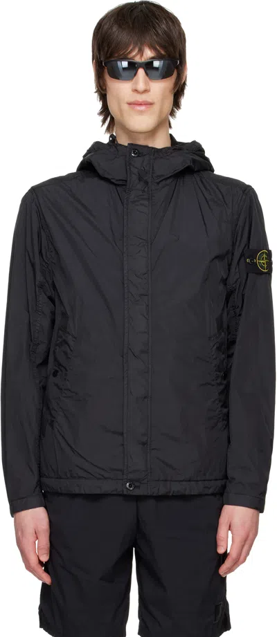Stone Island Black Crinkle Reps R-ny Jacket