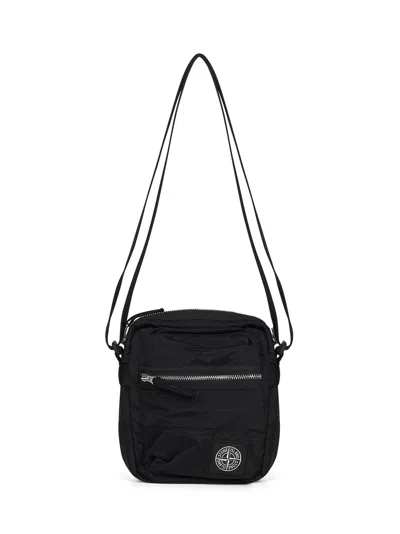 Stone Island Black Crossbody Pouch Bag