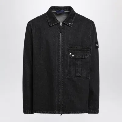 Stone Island Black Denim Shirt Jacket