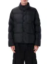 Stone Island Padded High Neck Vest With Front Pocket In Blue