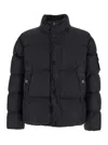 Stone Island Down Jacket In Lightweight Recycled Nylon Reps In Black
