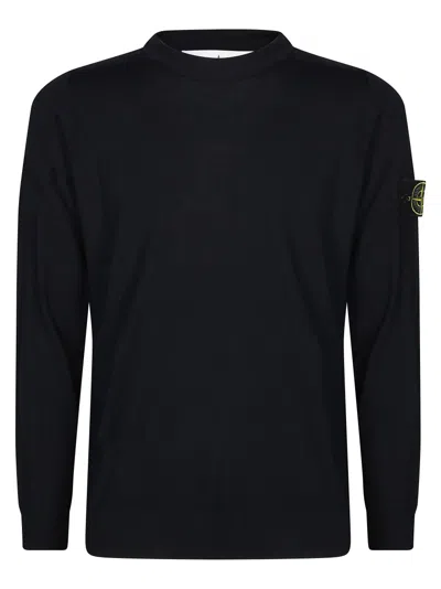 Stone Island Suéter Cuello Redondo - Azul In Black