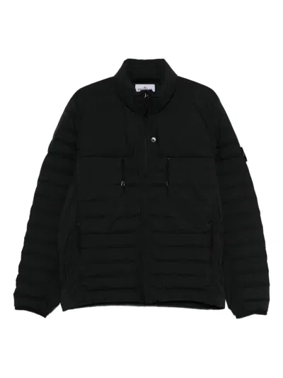 Stone Island Black High Neck Down Jacket