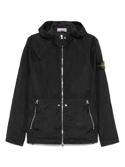 Stone Island Black Jacket With Logo