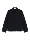 Stone Island Tailored Black Casual Jacket With Minimalist Design In Black