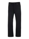 Stone Island Five-pocket Trousers With Belt Loops And Contrast Stitching In Black