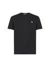 Stone Island Black Jersey Compass Patch T-shirt