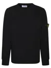 Stone Island Wool Crewneck Sweater In Black