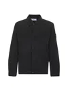 Stone Island Water Repellent Compact Canvas Jacket In Black