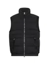 Stone Island Black Lightweight Stretch Nylon Fabric Padded Vest In Black