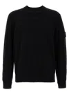 Stone Island Logo Badge Sweater In Black