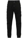 Stone Island Compass-badge Tapered Leg In Black