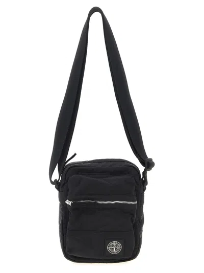 Stone Island Black Logo Crossbody Bag