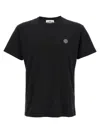 Stone Island Black Jersey Compass Patch T-shirt In Black