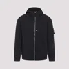 Stone Island Logo Patch Windbreaker Jacket In Black