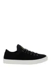 Stone Island Black Low Top Sneakers With Logo Patch On The Tongue In Suede Man In Black